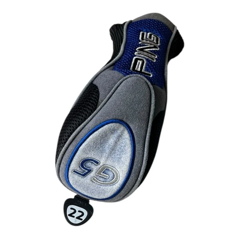 Ping G5 Hybrid Rescue 22° Golf Club  Headcover Head Cover Blue Gray Black